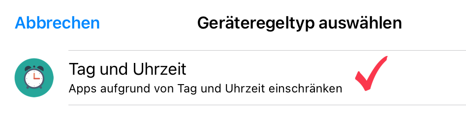 Tag und Uhrzeit
                      festlegen